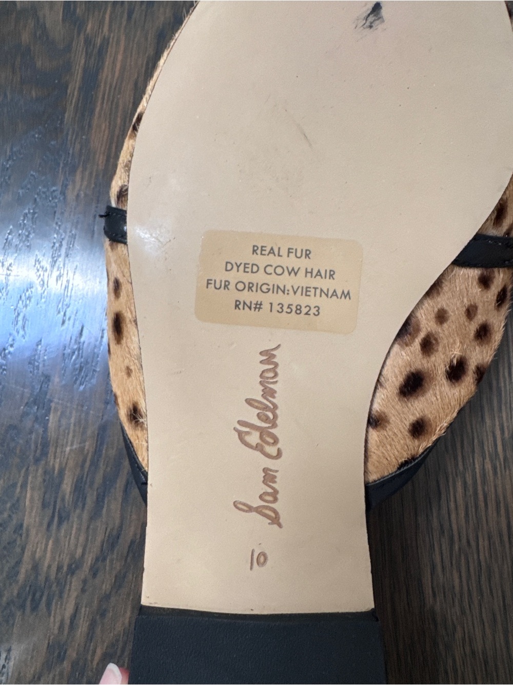 Sam Edelman - Leopard Print Pointed Mule with Black Trim - Picture 4 of 4